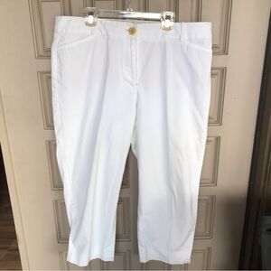 Talbots Capris White Cotton Sz12P Very Nice